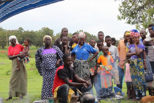 Boabil actively participating in the cooking competition in the Nangodi community, Upper East Region, Ghana