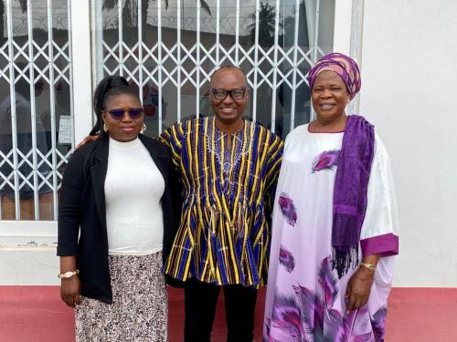 John Nkaw (2nd right) with some members of parliament