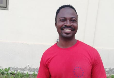 Kwaku Addo, a beneficiary of the ActionAid's Sustainable Livelihoods and Transparent Local Authorities (SLATLA) Poultry Farming training