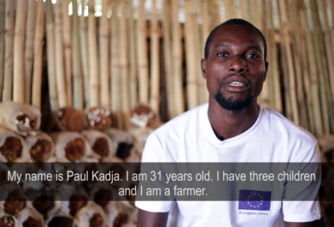 Paul Kadja, 31 years, details how mushroom farming training provided by ActionAid has improved his life