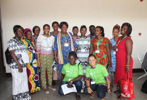 Members of the National Smallholder Women Farmers' Movement at the Africa Climate Week 