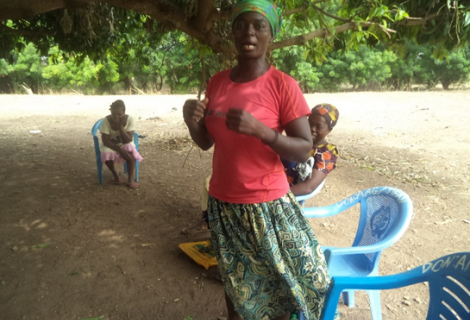 Agnes Angtooromwin at one of the Women’s Group meetings 