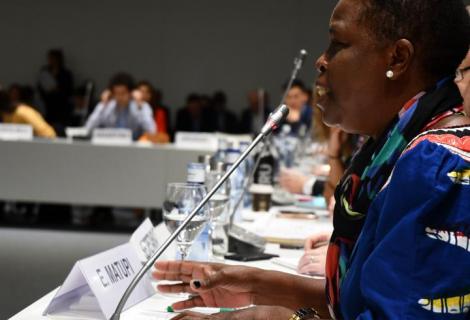 Ellen Matupi, a smallholder farmer from Malawi at COP25