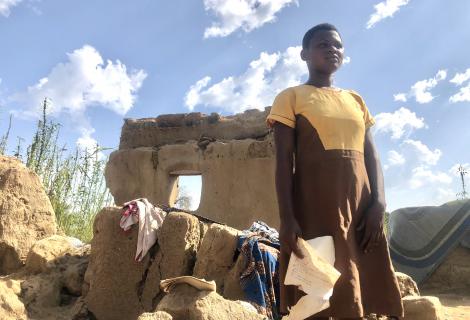 Elizabeth is a student who lost her study material when torrential rains and floods collapsed her home in the Upper East region of Ghana.