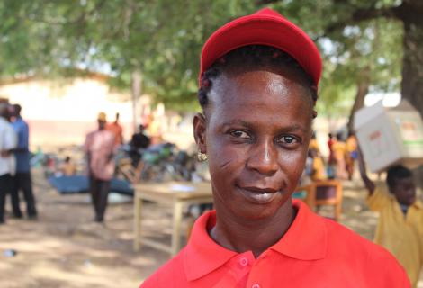 Maame at ActionAid’s Distribution Centre in her community