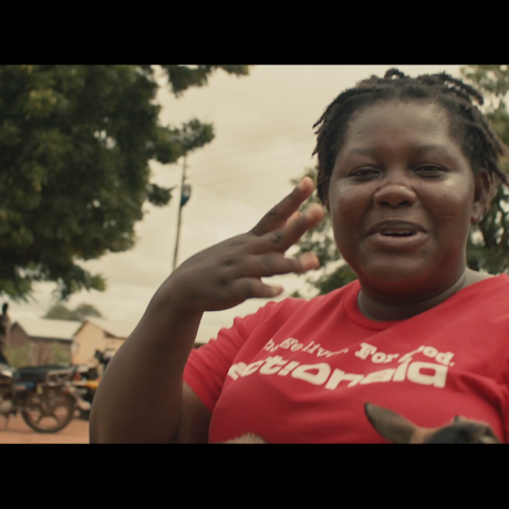 Snapshot of One Girl's Journey featuring Abiba Nibadarun, Programme Officer of ActionAid's Upper West Regional Programme