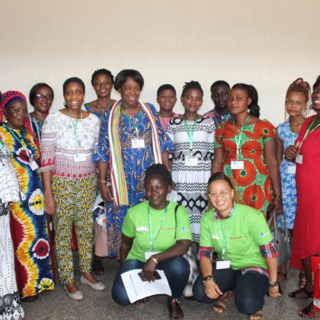 Members of the National Smallholder Women Farmers' Movement at the Africa Climate Week 